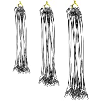 DECARETA 72 Piezas Cable del Líder de Pesca con 15-20-25cm- Alambre de Pesca de Acero Inoxidable con Giratorios y…